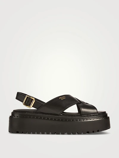 Leather Platform Sandals