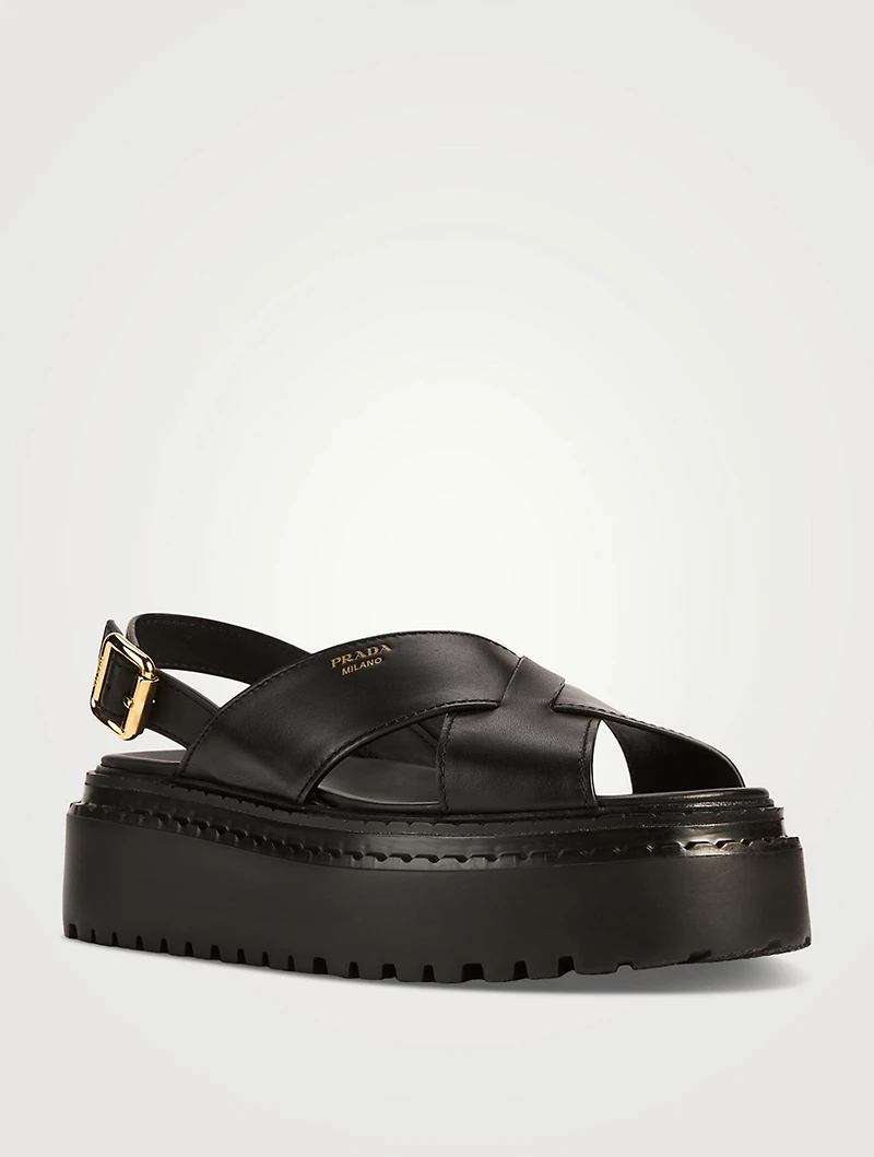 Leather Platform Sandals