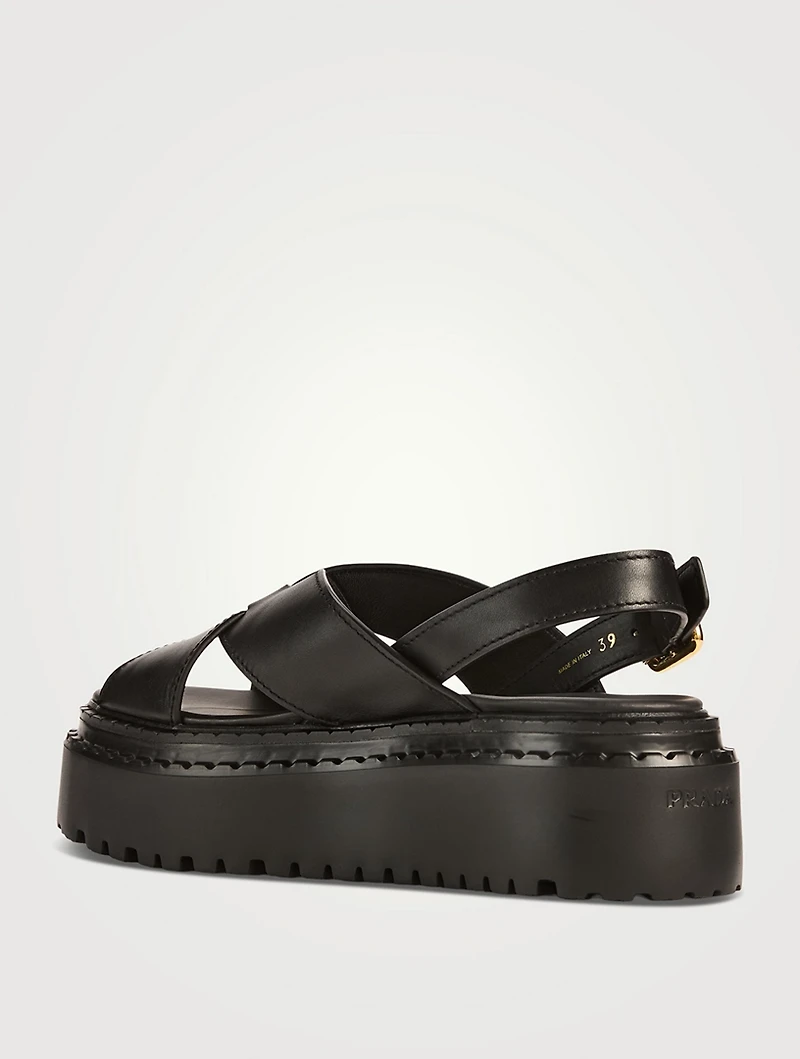 Leather Platform Sandals