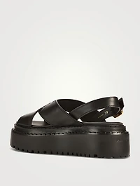 Leather Platform Sandals