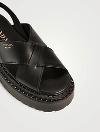 Leather Platform Sandals