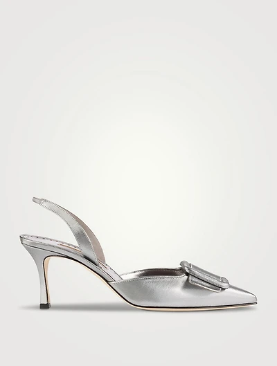 Maysli Metallic Slingback Pumps