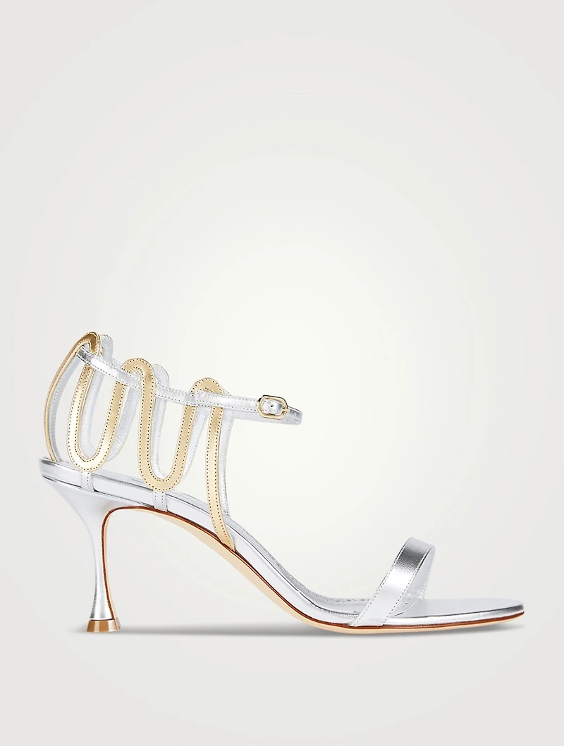 Chafarsan Metallic Leather Sandals