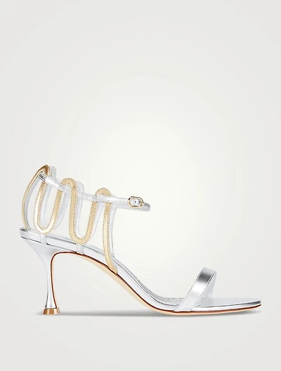 Chafarsan Metallic Leather Sandals