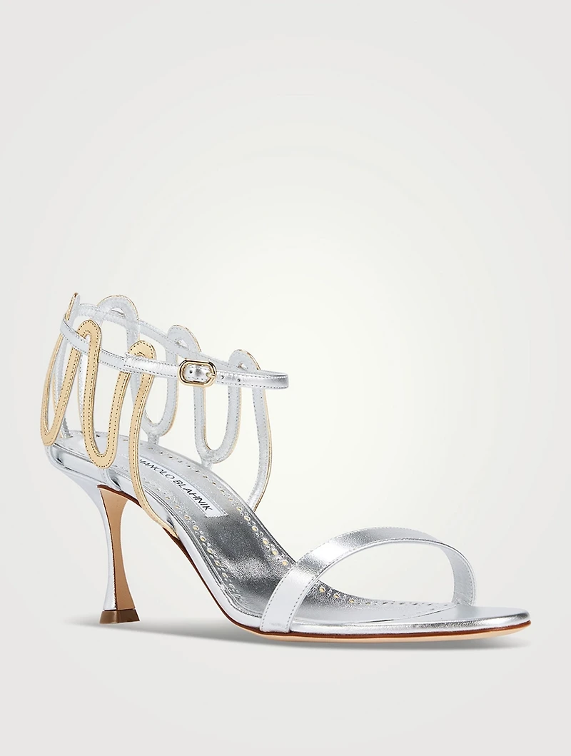 Chafarsan Metallic Leather Sandals