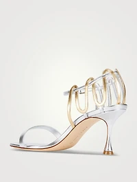 Chafarsan Metallic Leather Sandals