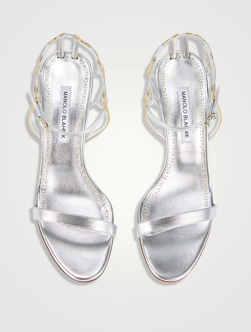 Chafarsan Metallic Leather Sandals