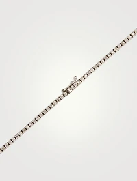 Estate 18K White Gold Graduated Diamond Tennis Necklace