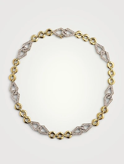 Vintage 18K Gold Diamond Necklace