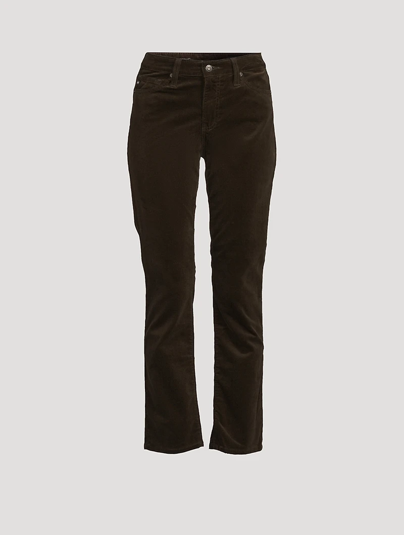 Mari Slim Straight Corduroy Trousers