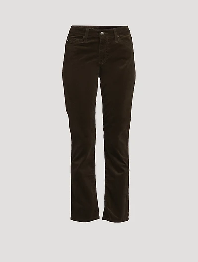 Mari Slim Straight Corduroy Trousers