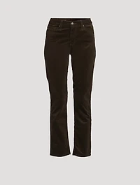 Mari Slim Straight Corduroy Trousers
