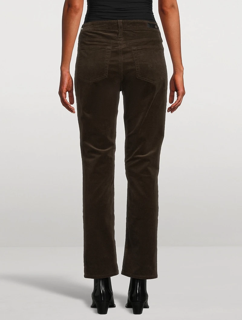 Mari Slim Straight Corduroy Trousers