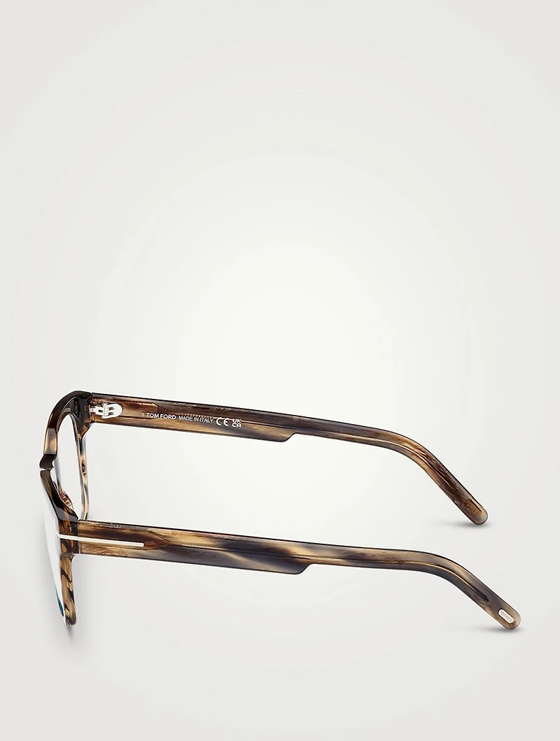 Square Optical Glasses With Blue Block Lenses