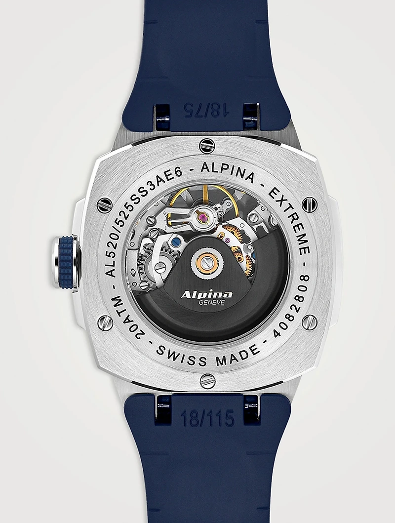 Alpiner Extreme Skeleton Automatic Stainless Steel Rubber Strap Watch