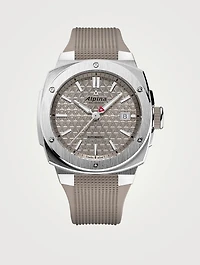 Alpiner Stainless Steel Rubber Strap Watch