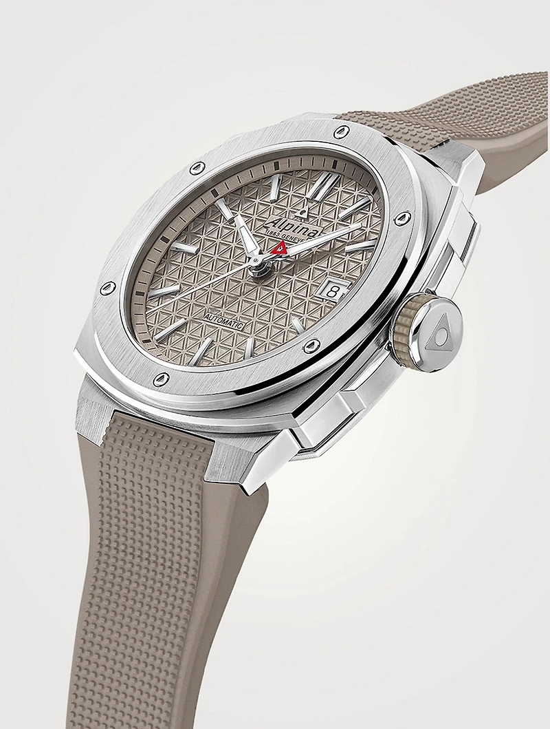 Alpiner Stainless Steel Rubber Strap Watch
