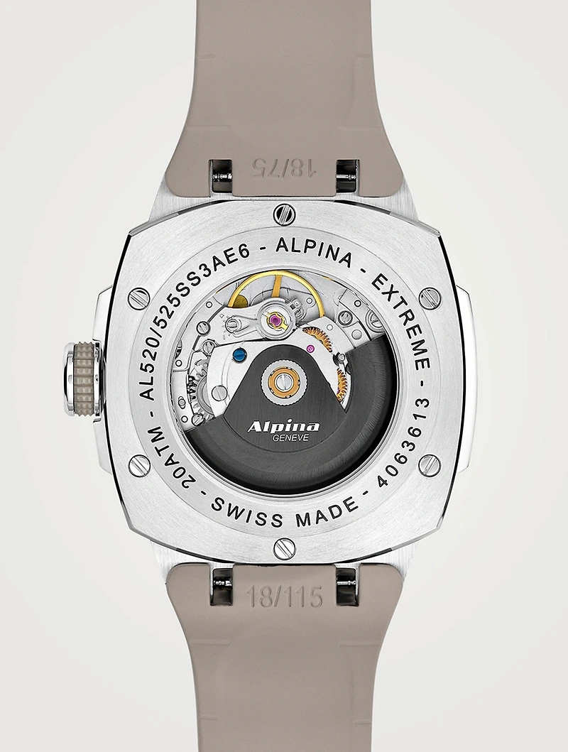 Alpiner Stainless Steel Rubber Strap Watch