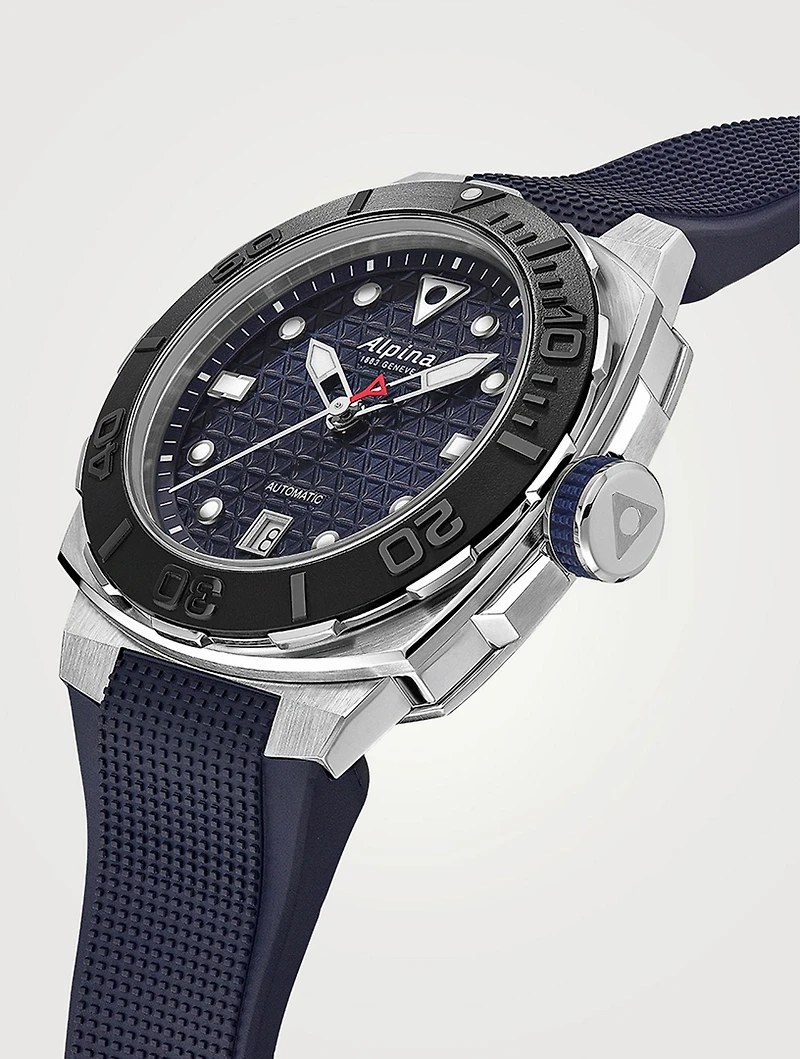 Seastrong Diver Extreme Automatic Stainless Steel Rubber Strap Watch
