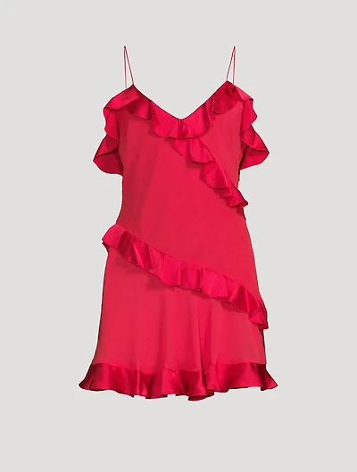Lomina Ruffled Silk Slip Dress
