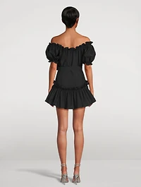 Estine Off-The-Shoulder Taffeta Mini Dress