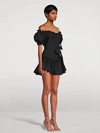 Estine Off-The-Shoulder Taffeta Mini Dress