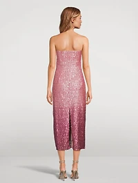 Stasia Ombré Sequin Midi Dress
