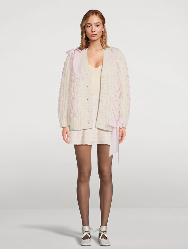 Kassius Ribbon-Trimmed Cardigan