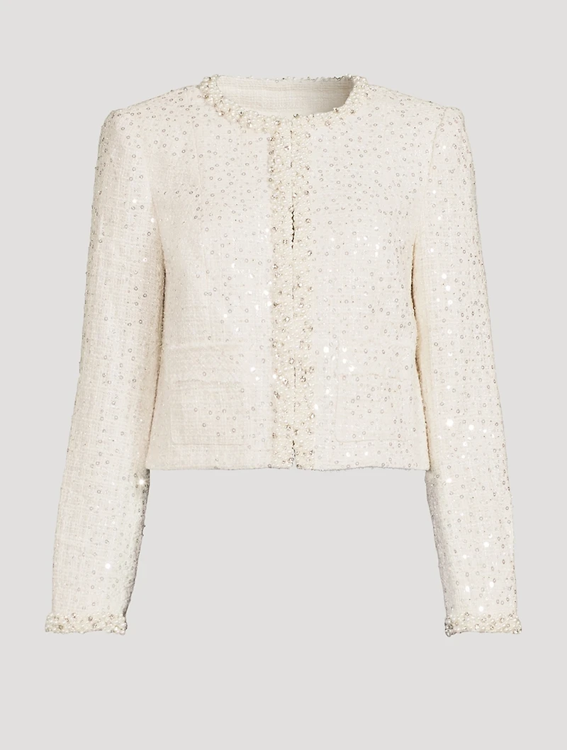Vintra Embellished Tweed Jacket
