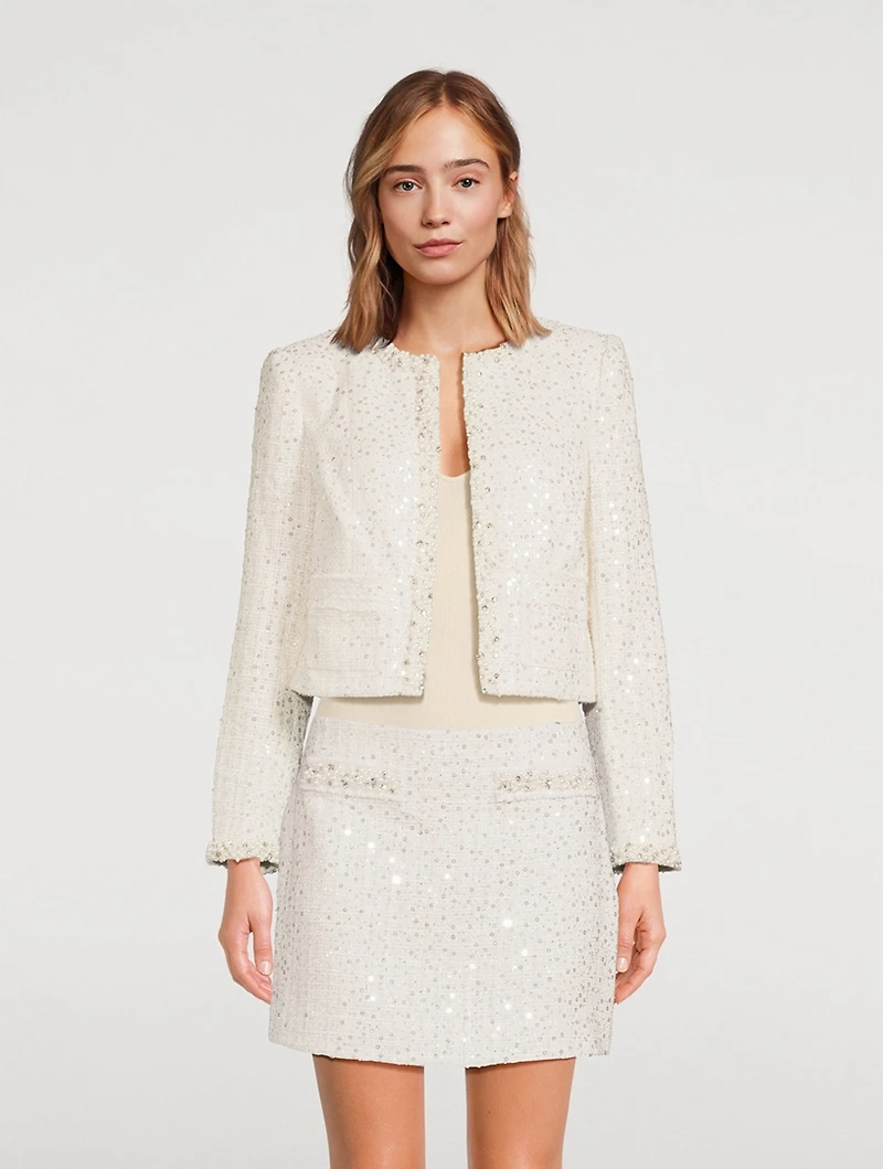 Vintra Embellished Tweed Jacket
