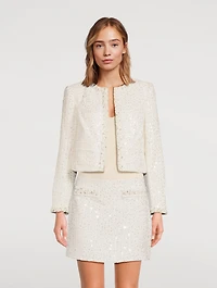 Vintra Embellished Tweed Jacket