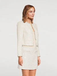 Vintra Embellished Tweed Jacket