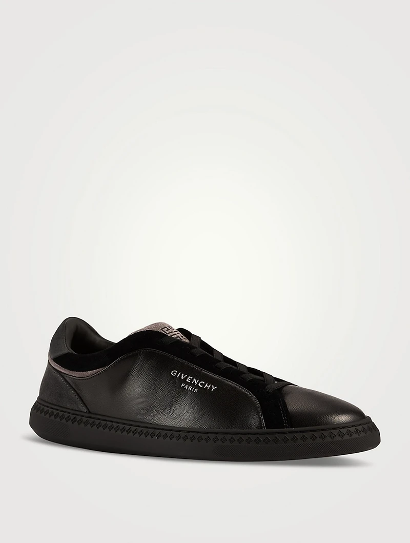 G Set Leather And Suede Sneakers