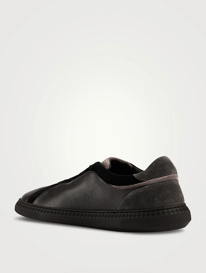 G Set Leather And Suede Sneakers