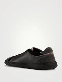 G Set Leather And Suede Sneakers
