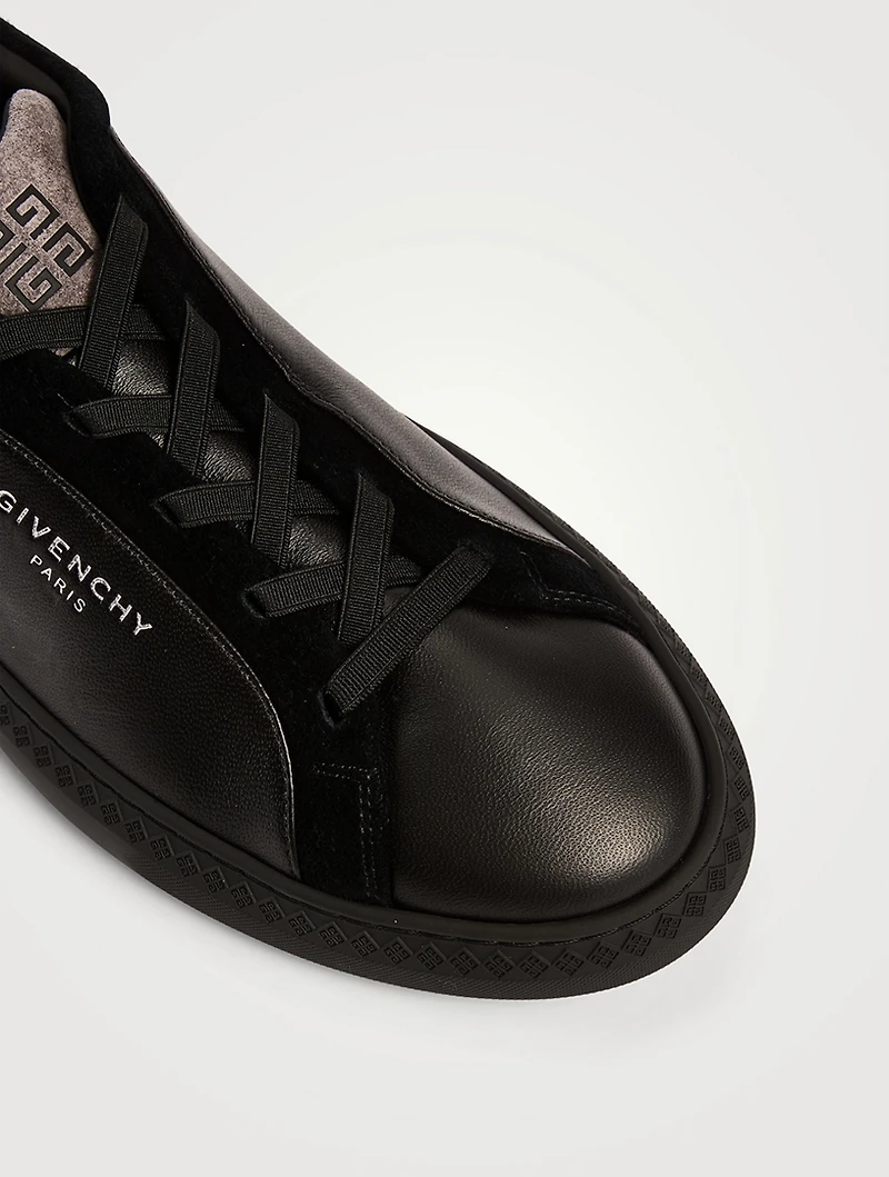 G Set Leather And Suede Sneakers