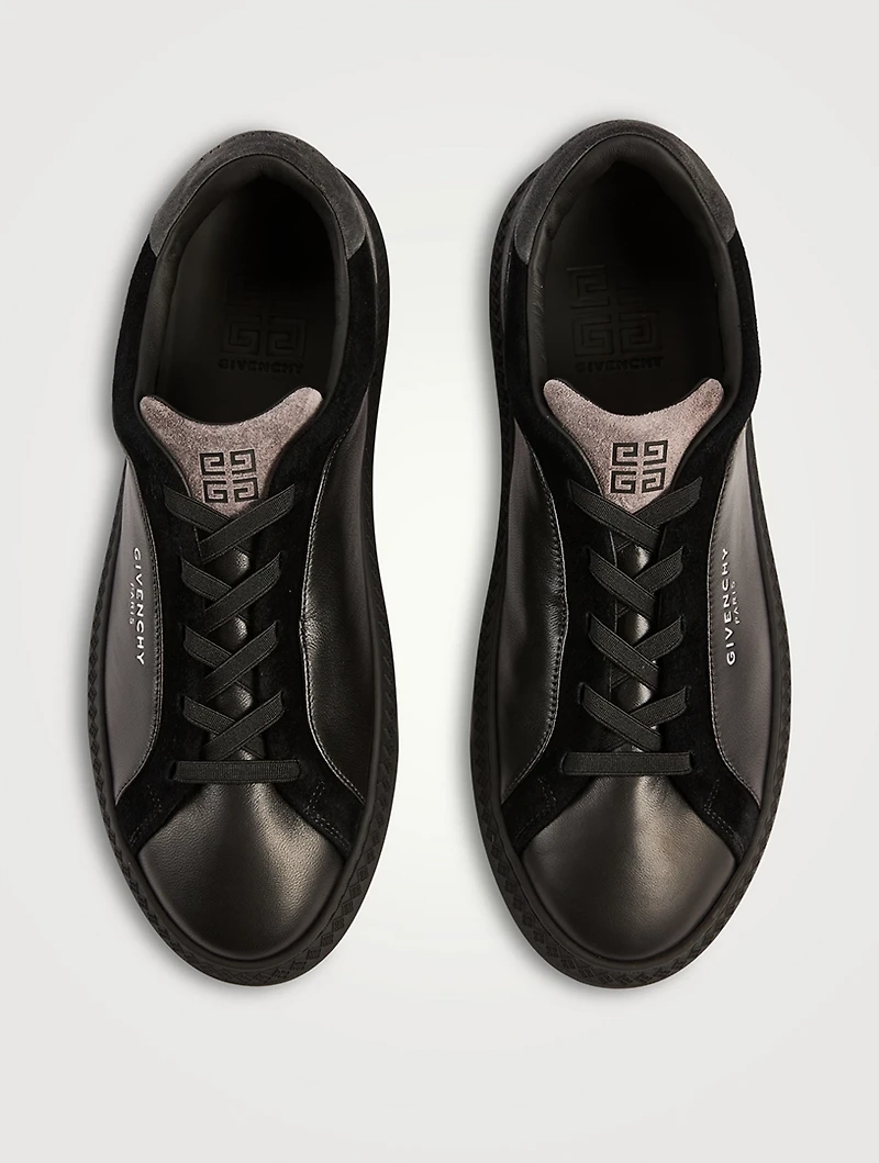 G Set Leather And Suede Sneakers