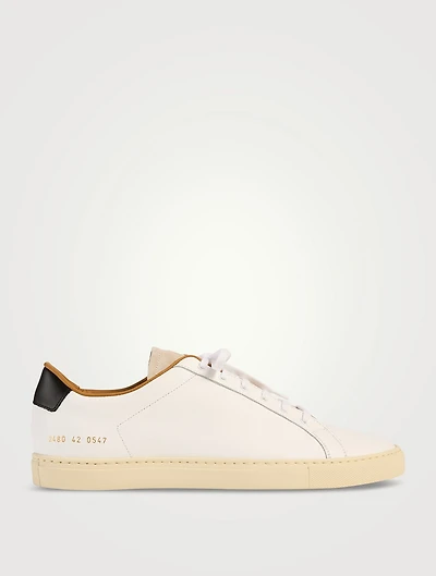 Retro Low-Profile Leather Sneakers