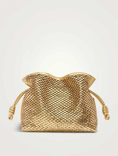 Flamenco Scales Metallic Leather Clutch