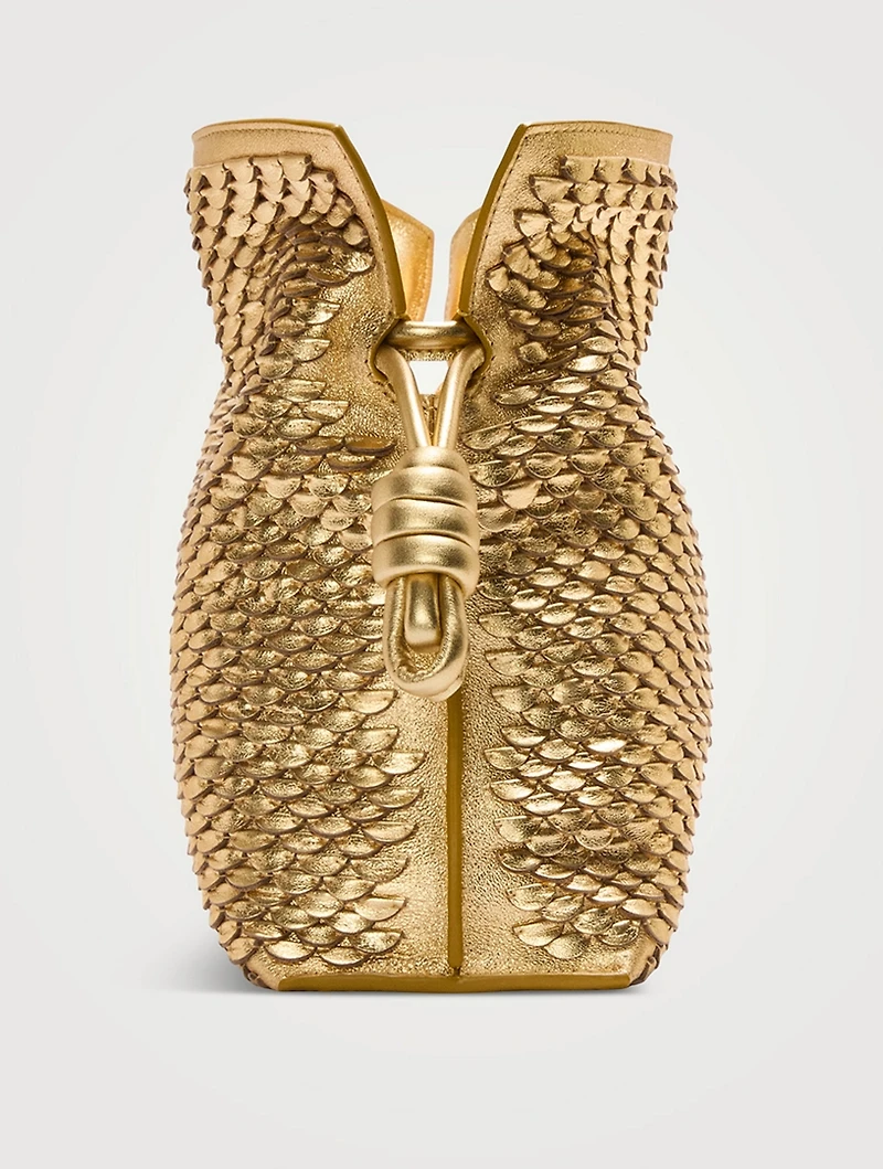 Flamenco Scales Metallic Leather Clutch