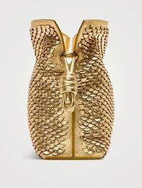 Flamenco Scales Metallic Leather Clutch