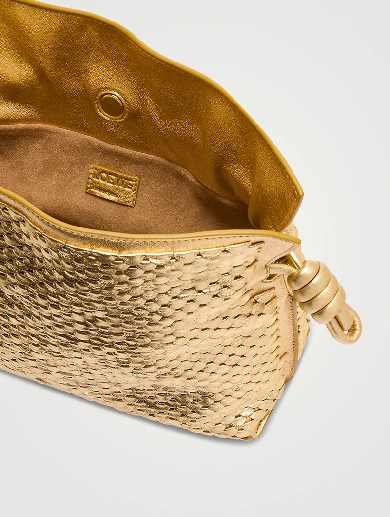 Flamenco Scales Metallic Leather Clutch
