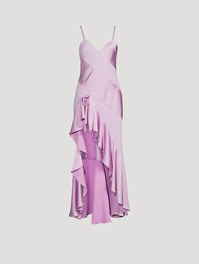 Mallee Asymmetric Satin Slip Dress