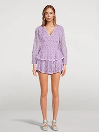 Rosamina Cotton Mini Dress Floral Print