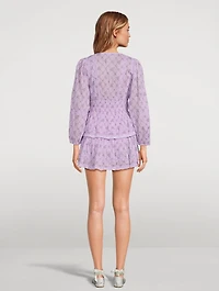 Rosamina Cotton Mini Dress Floral Print