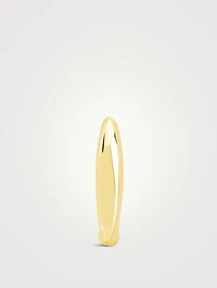 14K Gold Dome Huggie Earring