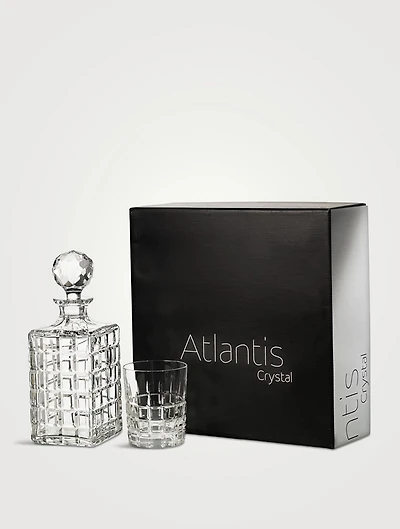 Helsinky Whisky Decanter And Four Old Fashion Glasses