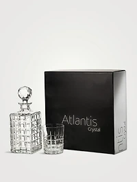 Helsinky Whisky Decanter And Four Old Fashion Glasses