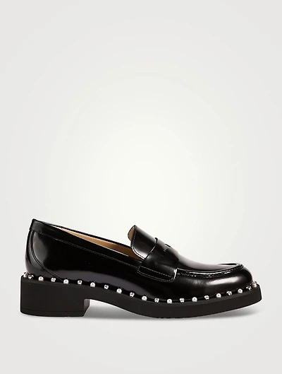 Reverie Embellished Leather Penny Loafers