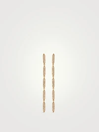 On Point 14K Gold Pavé Diamond Drop Earrings